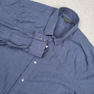 John Varvatos USA Mens Button‎ Down Shirt Long Sleeve Blue Size S
